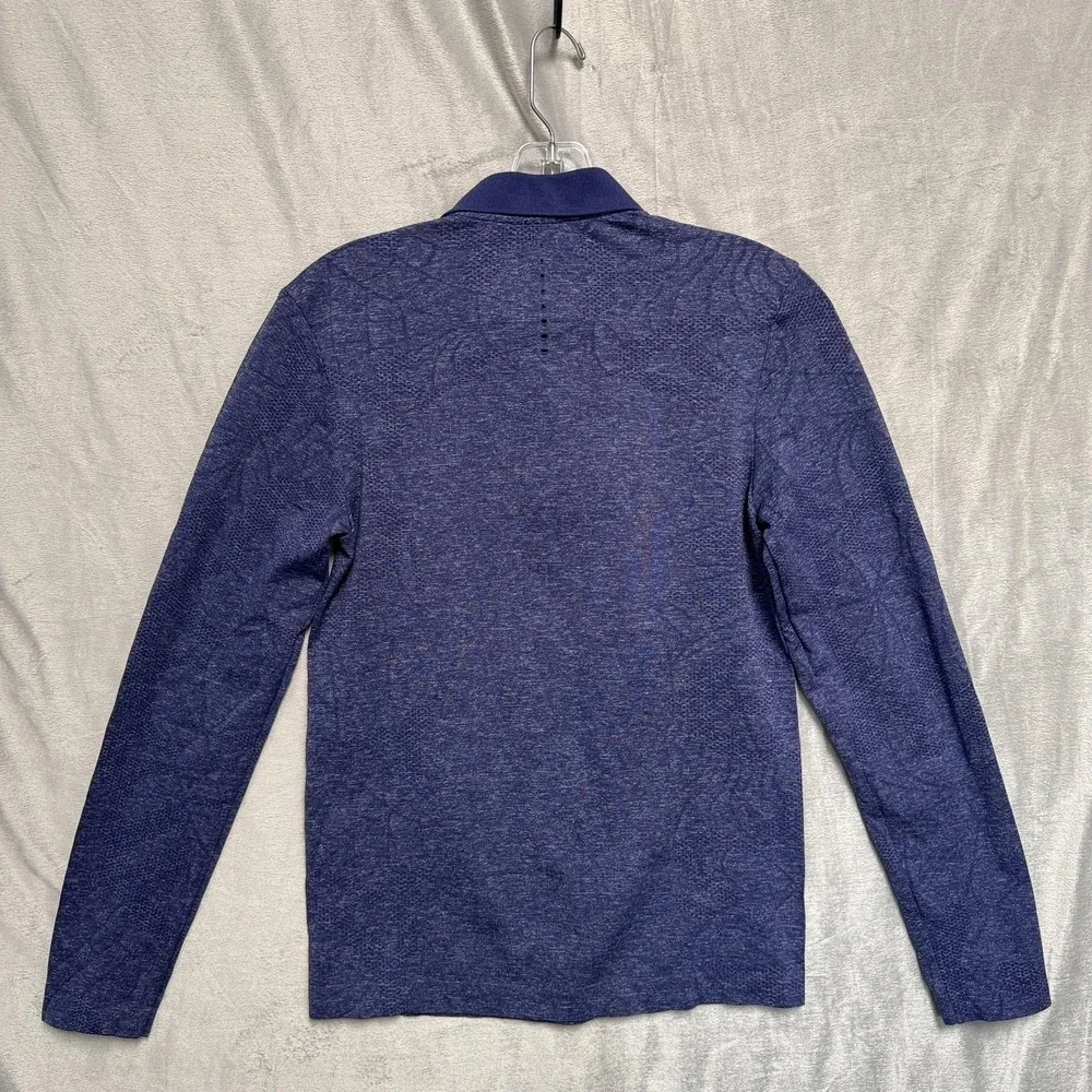 Adidas Golf Climacool Polo Shirt Mens Small Blue Long Sleeve Performance Stretch